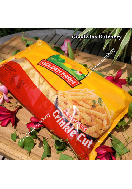 GoldenFarm french fries CRINKLE CUTS frozen 1kg Golden Farm (new packaging)